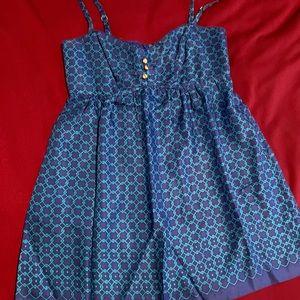 100% Silk Shoshanna Babydoll Dress - Adjustable spaghetti straps, Mini Dress